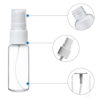 20Pcs 10 ml / 20Ml Mini Spray Fľaša Sprej Plastové Sprejová Fľaša Vhodná pre Esenciálny Olej, make-up a Parfumy