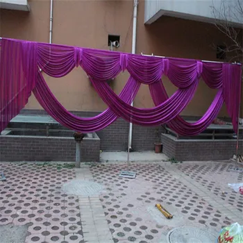 6 meter dĺžky svadobné pozadie opony swag party dekorácie ice hodvábna tkanina fáze pozadí prikryť opony pozadie koristi
