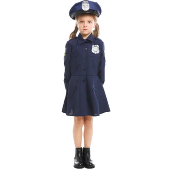 Halloween Fantasia Polícia Kostým pre Dievčatá, Maškarný Party Zdobiť Deti Deti Karneval Policajtka Úlohu Hrať Jednotné Oblek