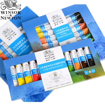 Winsor&Newton 12/18/24 Farby 10 ml Profesionálne Akvarelové Farby Trubice Nastaviť Akvarel Pigment pre Maliarske potreby pre maliarov