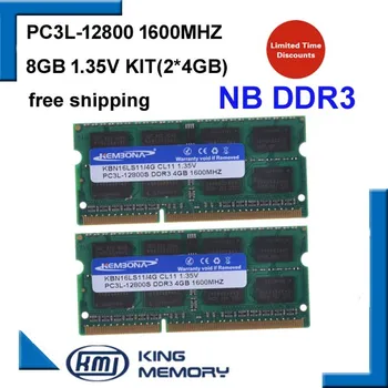 KEMBONA PC3L Nízky výkon NOTEBOOKU DDR3 8GB 1.35 V 1600Mzh (Kit of 2X4GB ) DDR3 PC3L-12800S so-DIMM 204Pins Pamäťový Modul Ram Memoria