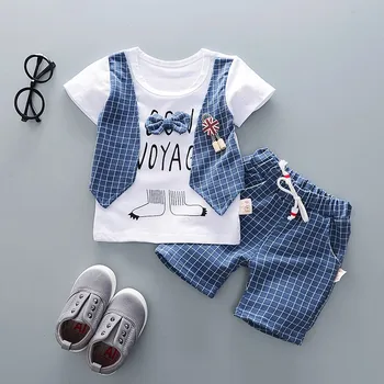 Batoľa Detská Chlapci Gentleman Luk T-shirt Topy Šortky, Nohavice, Oblečenie Oblečenie Set Baby Boy Oblečenie Bežné Roztomilé Dieťa Bavlna
