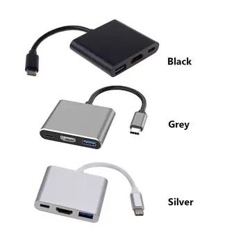 USB C k HD-MI Adaptér USB3.0 Typ C Nabíjanie Hub Coverter pre MacBook Pro 2016