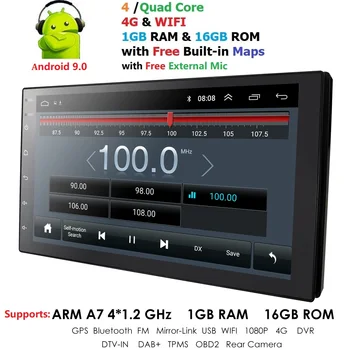 2.5 D Android 2din Auto Multimediálny MP5 Prehrávač, Rádio GPS Navi WIFI Autoradio 7
