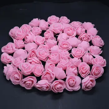 500Pieces/Taška Ružová Veľkosti 3,5 CM PE Rose Hlava Kvet Strane DIY Svadobné Kytice Vianočný Veniec Candy Box Domáce Dekorácie Pena Ruže