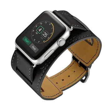 Putá náramok pre Apple hodinky kapela 44 mm 40 mm iwatch kapela 42mm 38mm pravej Kože watchband apple hodinky series 3 4 5 se 6 popruh