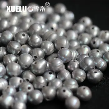 XUELUO 10pcs/balík 10-11 mm Krúžkovaných Kolo Reálne Umelé Čerstvej vody Veľký Otvor Pearl Korálky na výrobu šperkov 2,5 mm,3 mm otvor