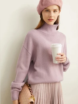 2020 bežné sveter žien jeseň a v zime new vysoká krku farbou vysokej krku pulóver