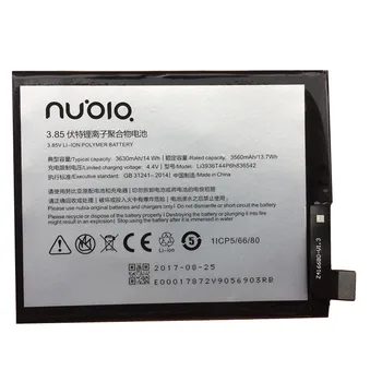 Originál Nové 3630mAh Batérie Li3936T44P6h836542 Pre ZTE Nubia M2, Nubia M2 Dual SIM, Nubia M2 Dual SIM TD-LTE, NX551J Batérie