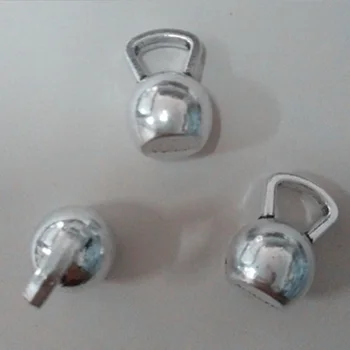 Kettlebell Charms Antique Silver Tone 3D Kovové Činky Prívesok Charms 12*18 mm 30pcs/veľa
