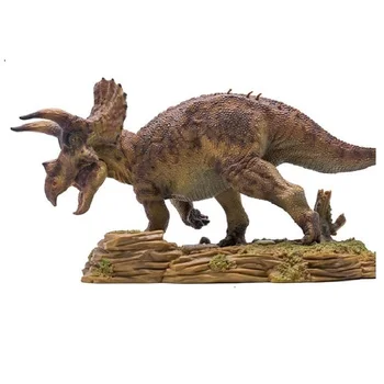 PNSO Triceratops S Podstavec Platformu Dinosaura Hnuteľného Čeľuste Klasické Hračky Pre Chlapcov Zhromažďovanie Zvierat Model Bez Retail Box