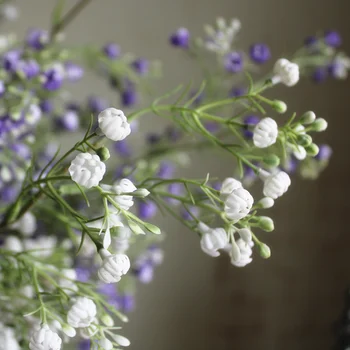 Luxusné Dlhé babysbreath pobočky Umelé Kvety usporiadanie plastové falošné rastlín domov Vianoce patria Dekorácie flores artificiales