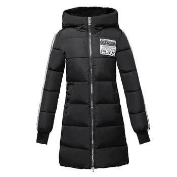Nová zimná páperová bunda bavlna coats žena stredne dlhý módne Slim šťuka dole bavlna kabát ženy kórejský hrubé kapucí bunda Parka