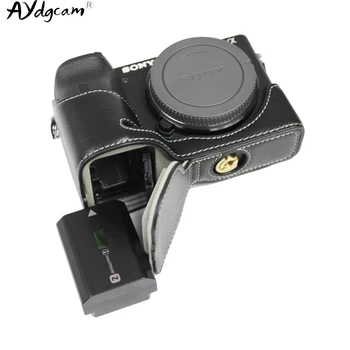 Originálne Kožené A6600 Fotoaparát Prípade, Ochranné Polovicu Tela Kryt Základne Pre Sony A6600 Alfa 6600 ILCE-6600