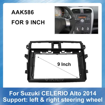 Autorádio DVD, GPS Plastové Fascia Panel rám pre Suzuki Celerio Alto Panel Palubnej dosky ABS plast Inštalácia