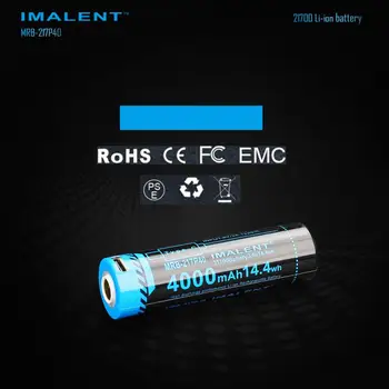 1PC IMALENT Li-Ion 21700 4000mAH Dobíjacie Batérie , Príslušenstvo Vhodné pre LED Baterka MS03