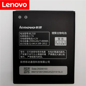 Najnovšia originálna Vysokej Kvality BL210 pre Lenovo A536 A606 S820 S820E A750E A770E A656 A766 A658T S650 Telefón Vymeniť batérie