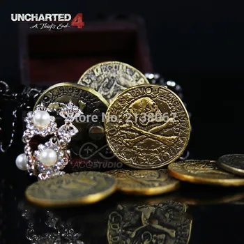 PS4 Uncharted 4 zlodej je koniec pirát Zlaté Mince náhrdelník Drake posledné dobrodružstvo