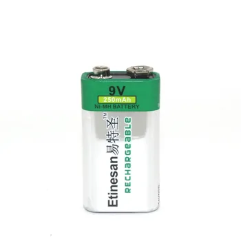 NiMH Nabíjateľné Batérie 9V NiMH 250mAh Obdĺžnikový Batérie -Ultrahigh kapacita