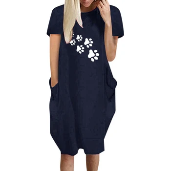 Dámske Šaty Stopu Vytlačené Neforemné T-shirt Dress Pláži v Lete Sundress Príležitostné Voľné Nadrozmerná Šaty Plus Veľkosť
