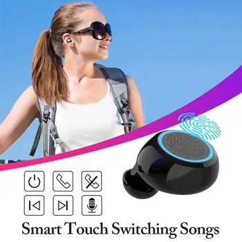 Bluetooth Slúchadlo V5.0 M11 TWS Touch Ovládania Stereo Športové Bezdrôtové Slúchadlá na Zníženie Hluku Slúchadlá Slúchadlá s Power bank