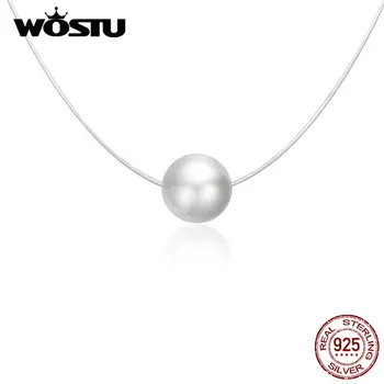 WOSTU Nový Dizajn, 4 Stlye 925 Sterling Silver Prívesok Náhrdelník Jednoduché Svieti Života Pre Ženy, Jemné Šperky Darček Veľkoobchod