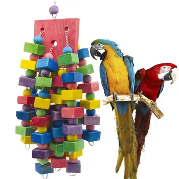 Vták Hračka Papagáj Hračka Vyrobená s Prírodou Dreva, Papagáj Hračky pre Malé a Stredné Vtáky, Najlepšie Hračky pre Africký Šedý, Papagáje
