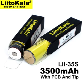 LiitoKala Lii-35S 18650 batéria 3,7 V lítium-ion 3500mAh lítiové batérie, vhodný pre baterku PCB ochrany