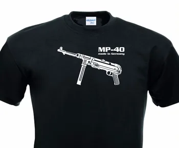 Rôzne farby vysokej kvality bežné mužov street nosiť krátke sleeve Tee tričko Mp 40 Maschinen pištole Nemecko Wehrmachtu