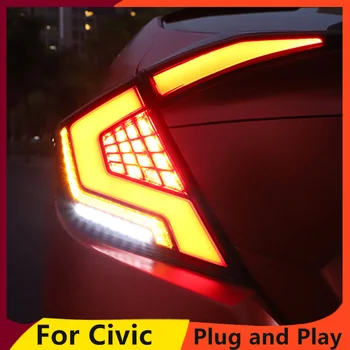 KOWELL Auto Styling pre HONDA CIVIC X 10. zadné Svetlá LED zadné Svetlo LED Zadné Lampy DRL+Brzda batožinového priestoru SVETLO Automobilové Príslušenstvo