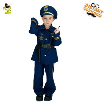Halloween Party Deti Policajt Kostým súťaž: Cosplay Kariéru Policajný Výstroj Úlohu Hrať v Pohode Chlapec Policajných Kostýmy