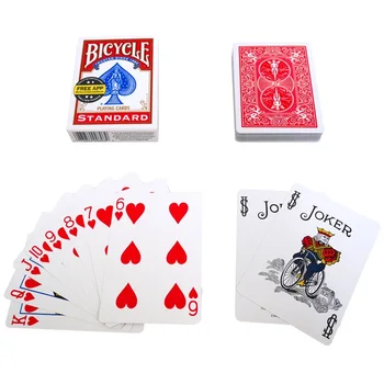 Požičovňa Štandardné Index Hracie Karty Červená/Modrá USPCC Rider Zadnej Paluby Poker Veľkosť Magické Kartové Hry Magické Triky, Rekvizity