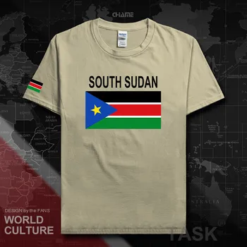 Južný Sudán mužov tričko fashion new jersey národ tím bavlna t-shirt telocvične tees oblečenie krajiny športové tričko Sudánske SSD 20