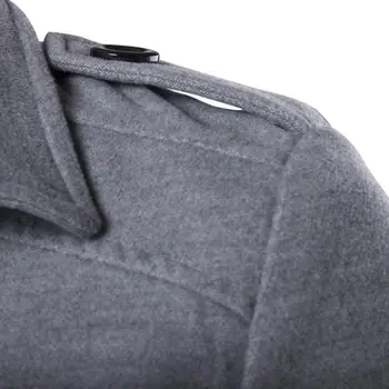 Nové Men 'S Jar Jeseň Kabát Pre Človeka Vlna &Spája Dvojitý Breasted Peacoat Zákopy Srsti Mužov Slim Fit