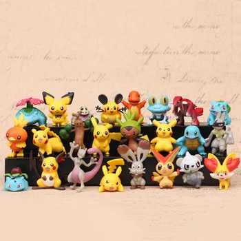 144Pcs Tomy Rôznych Štýlov Pokemon Údaje Model Kolekcie 2-3 cm Pokémon Pikachu Anime Obrázok Hračky, Bábiky Dieťa Darček k Narodeninám