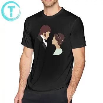 Jane Austen T Shirt Pýcha A Predsudok Umenie T-Shirt Úžasné Pláže Tee Tričko Nadrozmerná Krátky Rukáv, Bavlna Tričko