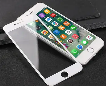 100ks/veľa Full Screen Protector carbon fiber Tvrdeného Skla Pre iPhone X 8 7 6 6 prípade Mäkké 3D Zakrivené krycie Sklo pre iPhone X