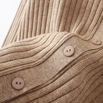 Cardigan Ženy Pruhované Vertikálne Svetre Jeseň Zima Voľné V Krku Pletený Topy Singel Svojim Jumper Nadrozmerná Knitwear 2020