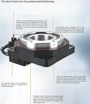 Nahradiť direct drive motor je duté rotačná platforma 360 elektrické gramofónu Nema34 stepper motor 18:1 duté rotačné prevodovky