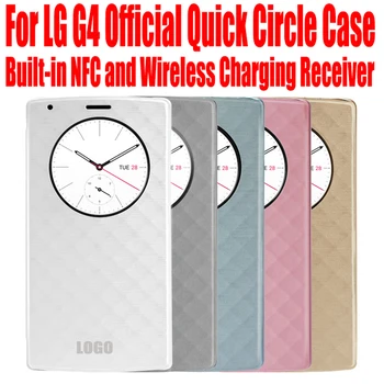 Úradný Pre LG G4 Rýchle Kruhu Prípade Smart View Luxusné Flip cover Pre LG G4 prípade F500 H810 Č.: G402