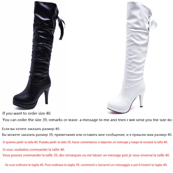 HQFZO PU Mäkké Kožené Nad Kolená Vysoké Podpätky, Topánky na Platforme Teplé Oblečenie pre Ženy 's Dlhé Zimné Topánky Zapatos Mujer Čierne Biele Topánky