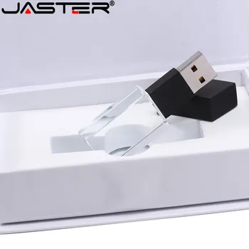 JASTER Transparentné Sklo USB Pre Auto Logom usb pero disk 4 GB 8 GB 16 GB 32 GB, 64 GB USB Flash disk, Pamäťová Jednotka Držať Pero/ Auto darček