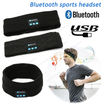 Športové bezdrôtové Bluetooth hlavový most Jogy Fitness Beží Turistika Stereo Slúchadlá Headset Čelenka Postavený-v režime Spánku Hudby Šatku