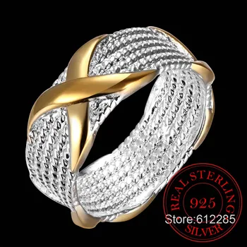2020 Vianočný Darček 925 Sterling Silver Ring,striebro Módne Šperky,Farby Delenia X Mužov Darček Prst Prstene pre Ženy, Mužov awqz