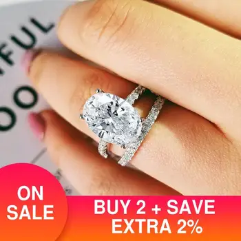 2021 nové luxusné oválne pôvodné 925 sterling silver prsteň pre ženy lady výročie darček šperky drop shipping R5156S