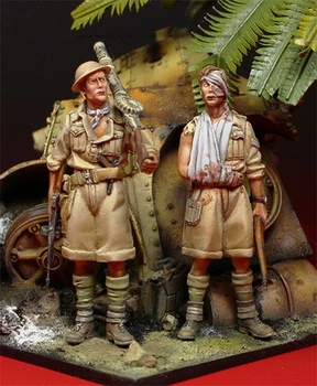 1/35 Britskej armády (2 čísla) nemáte TANK stál hračka Živice Model Miniatúrne živice obrázok Unassembly Nevyfarbené