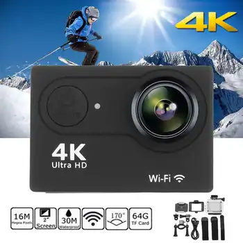 Akčné Kamery Ultra HD 4K 30fps WiFi 2.0-palcový 170D Podvodné Nepremokavé Prilba Nahrávania Videa, Kamery Športové Vačky