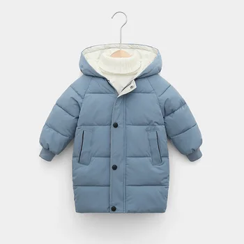 Zimné detské bavlnené čalúnená bunda 2020 nové pribrala s dlhým rukávom s kapucňou bavlna čalúnená bunda pre chlapcov a dievčatá
