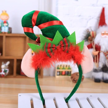 1pc Cartoon Elf Ucho Špicatý Klobúk Dospelých, Deti Vianočné Čelenky Vlásenky Cartoon Vianoce Vlasy Hoop Šťastný Nový Rok Party Decor