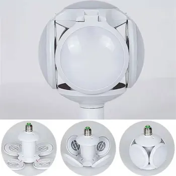 E27 4500lm Skladacia LED Stropné svietidlo 120 Led, Super Jasné Žiarovky 85-265V Garáž Žiarovky Shop Workshop Lampa